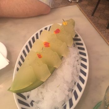 Bodega 1900 - Melon with white vermouth and gin injection - Tapas/Small Plates Near Me - Barcelona, B Bodega 1900 - Melon with white vermouth and gin injection - Tapas/Small Plates Near Me - Barcelona, B