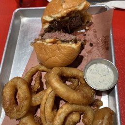 Rum Runner 2.0 with onion rings