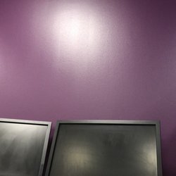Purple office wall