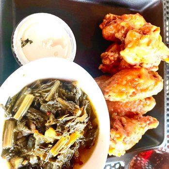 Front Porch - Lemon pepper wings and turnip greens - Bars Near Me - Hoover, Alabama Front Porch - Lemon pepper wings and turnip greens - Bars Near Me - Hoover, Alabama