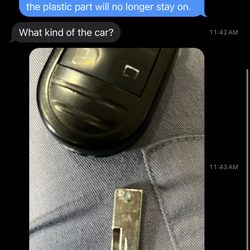 Champion key - Continued text communication and picture of broken key.