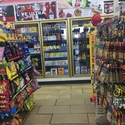 Gulf - Snacks and beverages in the background.