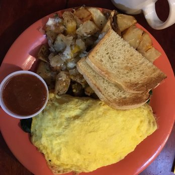 Squeeze In - Buckin Busters -- Squeeze In's version of spinach mushroom. Omelettes were so big my girlfriend couldn't finish em' - Breakfast & Brunch Near Me - Truckee, California Squeeze In - Buckin Busters -- Squeeze In's version of spinach mushroom. Omelettes were so big my girlfriend couldn't finish em' - Breakfast & Brunch Near Me - Truckee, California