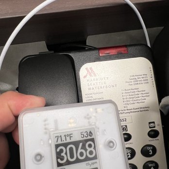 Seattle Marriott Waterfront - The air quality reading in the room at the Seattle Waterfront. Poor and extremely high! - Hotels Near Me - Seattle, Washington Seattle Marriott Waterfront - The air quality reading in the room at the Seattle Waterfront. Poor and extremely high! - Hotels Near Me - Seattle, Washington