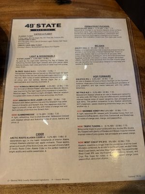 Menu photo 1 49th State Brewing - Anchorage Anchorage, AK Menu photo 1 49th State Brewing - Anchorage Anchorage, AK