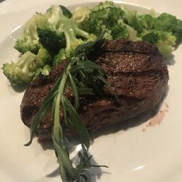 Sirloin steak was cooked perfectly