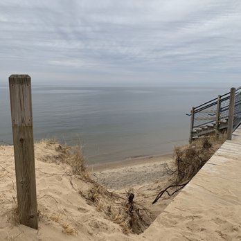 Rosy Mound Natural Area - Stairs blocked off due to high dune erosion from high lake water! - Parks Near Me - Grand Haven, Michigan Rosy Mound Natural Area - Stairs blocked off due to high dune erosion from high lake water! - Parks Near Me - Grand Haven, Michigan