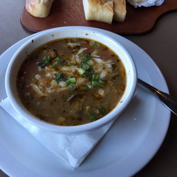 Sam's Chowder House - Cup of Blue Crab and Andouille gumbo. No rice added in, bit lots of okra. Good and filling! (5 stars) - Seafood Near Me - Half Moon Bay, California Sam's Chowder House - Cup of Blue Crab and Andouille gumbo. No rice added in, bit lots of okra. Good and filling! (5 stars) - Seafood Near Me - Half Moon Bay, California