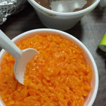 El Pollo Rico - That is some crazy colored rice with no taste and a weird texture. - Mexican Near Me - Waukegan, Illinois