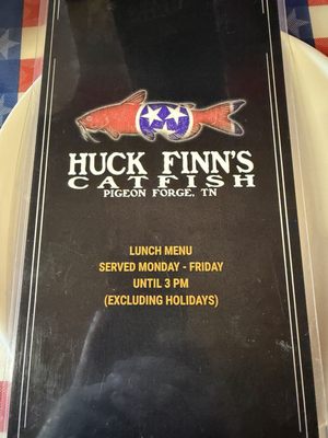 Menu photo 2 Huck Finn's Catfish Pigeon Forge, TN