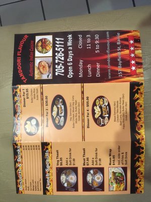 Menu photo 1 Tandoori Flavour Barrie, ON