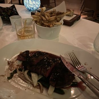 Spago - The USDA Grilled U.S.D.A. Prime New York Steak with Maui onions, steak sauce and fern. - Asian Fusion Near Me - Maui, Hawaii Spago - The USDA Grilled U.S.D.A. Prime New York Steak with Maui onions, steak sauce and fern. - Asian Fusion Near Me - Maui, Hawaii
