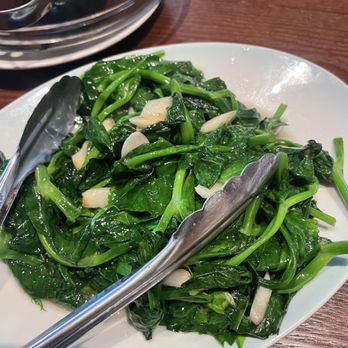 Chef Jiang - Sautéed pea shoots w/ garlic. - Chinese Near Me - Springfield, Massachusetts