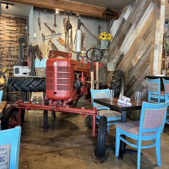 Farmer's Table - They got a tractor inside the restaurant!! So awesome! - New American Near Me - La Mesa, California Farmer's Table - They got a tractor inside the restaurant!! So awesome! - New American Near Me - La Mesa, California