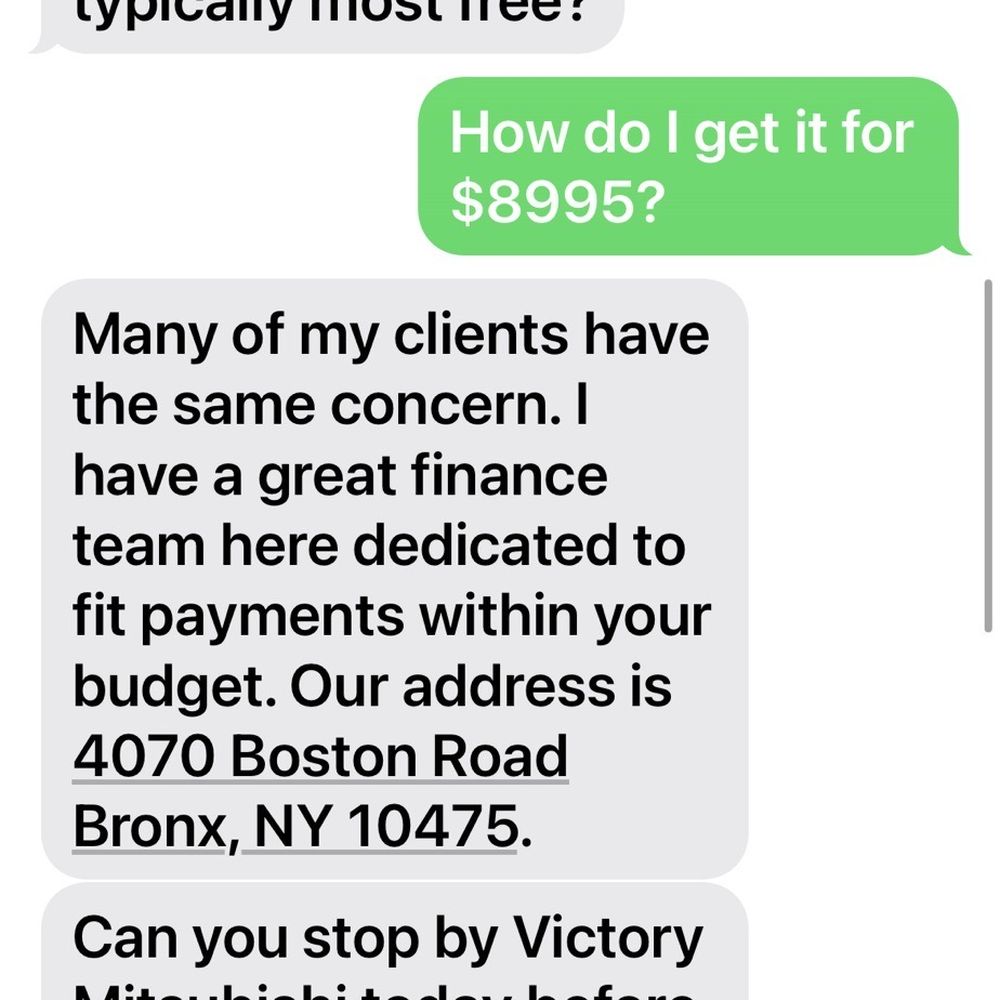 Victory Mitsubishi - No answer to my question - Car Dealers Near Me - Bronx, New York Victory Mitsubishi - No answer to my question - Car Dealers Near Me - Bronx, New York