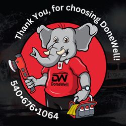 DoneWell Mobile Detailing - Since 2018, thank you for your business. Call or Text 540.676 1064 to schedule today!#Carwash #Handwash #AutoDetailing #MobileAutoDetailing