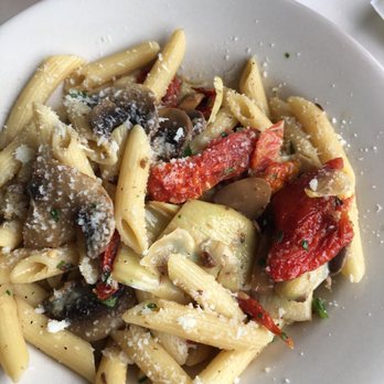 Casa Benedetto's Italian Caffe - Simple pasta  with sun dried tomato , mushrooms, & artichoke hearts tossed in garlic and oil. Amazing!!! - Italian Near Me - Saint Augustine, Florida