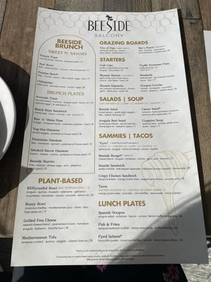 Menu photo 7 Beeside Balcony Del Mar, CA