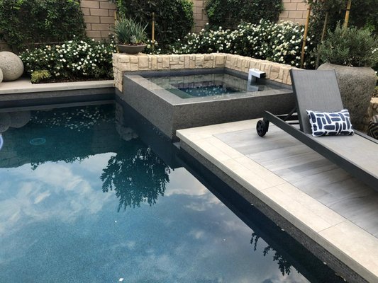 Jacuzzi and pool addition - This client was very pleased with our work and is happy to enjoy his own oasis this summer!