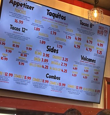 Menu photo 1 Taco Blvd San Antonio, TX
