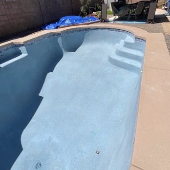 Creative Pool Plastering - Following week re-applied pebble. Deck work done - Pool & Hot Tub Service Near Me
