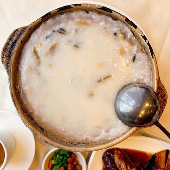 Lee Garden Seafood Restaurant - Congee with pork and century egg 14.98 - Dim Sum Near Me - Burnaby, British Columbia Lee Garden Seafood Restaurant - Congee with pork and century egg 14.98 - Dim Sum Near Me - Burnaby, British Columbia