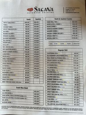 Menu photo 4 Sushi Sakana - Coppell Coppell, TX Menu photo 4 Sushi Sakana - Coppell Coppell, TX
