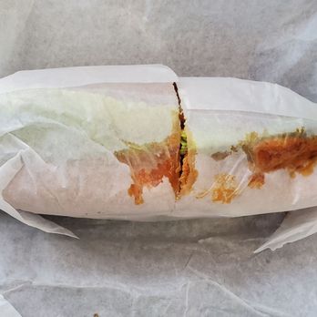 Chango Mango - A very good sign when the juices want to escape the wrapper. I was literally drooling while taking this pic. Lol - Sandwiches Near Me - Chula Vista, California