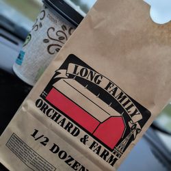 Long Family Orchard & Farm - Pumpkin spice cappuccino with cinnamon sugar cider donuts