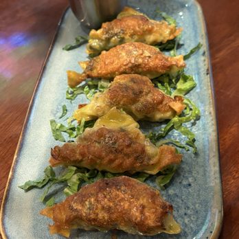 Qi Austin - Pan Seared Basil Chicken Dumpling - Dim Sum Near Me - Austin, Texas