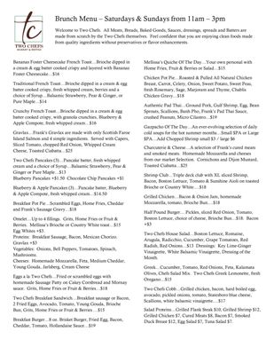 Menu photo 1 Two Chefs Market & Bistro Sarasota, FL Menu photo 1 Two Chefs Market & Bistro Sarasota, FL