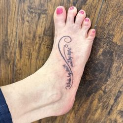 Inkfusion Tattoo Studio - Walk by faith not by sight. Right foot