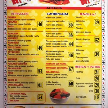 Tort AS - Menú - Mexican Near Me - Ciudad de México, DIF Tort AS - Menú - Mexican Near Me - Ciudad de México, DIF