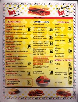 Menu photo 3 Tort AS Ciudad de México, DIF Menu photo 3 Tort AS Ciudad de México, DIF