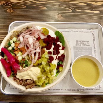 SAJJ Mediterranean - chicken shawarma salad bowl. they load that baby UP! - Mediterranean Near Me - San Ramon, California