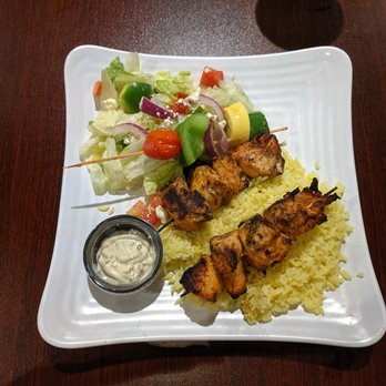 Cafe Ostro - Grill Chicken Kabob Plate - Mediterranean Near Me - Dalton, Georgia