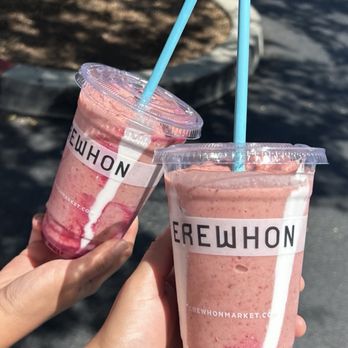 Erewhon - The Hailey Bieber Smoothie Is A Must!!!!  Delicious creamy strawberry smoothie filled with organic nutritious vitamins. - Grocery Near Me - Calabasas, California