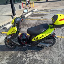 My scooter and helmet I bought from kiss my gas scooters very happy with everything