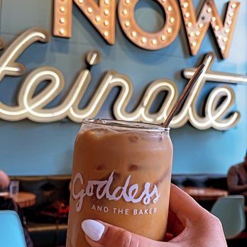 Goddess and the Baker, Corners of Brookfield, WI - Iced Honey Wildflower Latte with an extra shot - Salad Near Me - Brookfield, Wisconsin Goddess and the Baker, Corners of Brookfield, WI - Iced Honey Wildflower Latte with an extra shot - Salad Near Me - Brookfield, Wisconsin