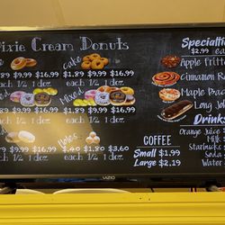 Dixie Cream Donuts "melt in your mouth" - Menu