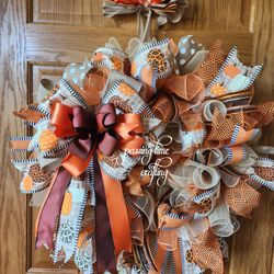 Passing Time Crafting - Deco Mesh Fall Wreath, Fall Deco Mesh in stock and ready for your crafting projects!, Plaid, stripes, polka dots, solids metallics!