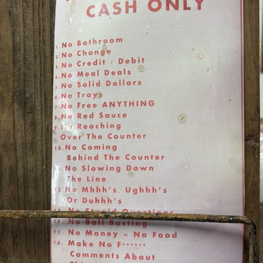 Mr. Beef - They take cards despite what this sign says - Fast Food Near Me - Chicago, Illinois