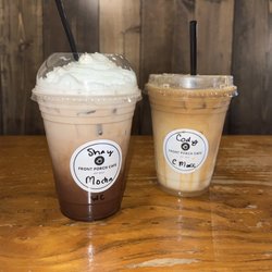 Front Porch Cafe - Iced Mocha and Caramel Macchiato