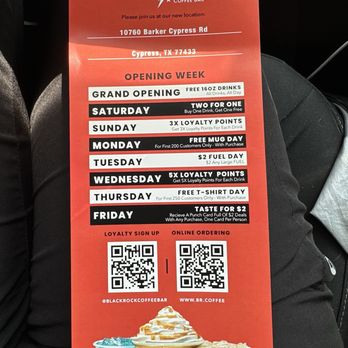 Black Rock Coffee Bar - Grand opening specials 5.31.24 - Coffee & Tea Near Me - Cypress, Texas Black Rock Coffee Bar - Grand opening specials 5.31.24 - Coffee & Tea Near Me - Cypress, Texas