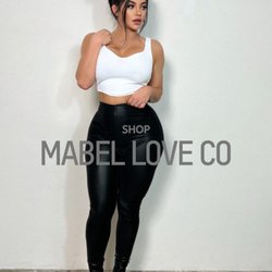 Mabel Love - Crop top faux leather leggings