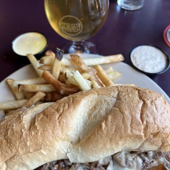 The Schlafly Tap Room - Sliced steak sandwich - Brewpubs Near Me - Saint Louis, Missouri The Schlafly Tap Room - Sliced steak sandwich - Brewpubs Near Me - Saint Louis, Missouri
