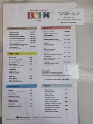 Menu photo 5 Buna Coffee House and Tea Inglewood, CA