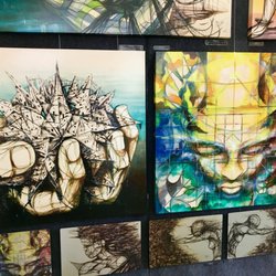 Roth Illustration & Design - Oil paintings: "The Crush" on the left, "Chakana She" on the right.