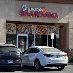 Supreme Shawarma - Exterior signage.