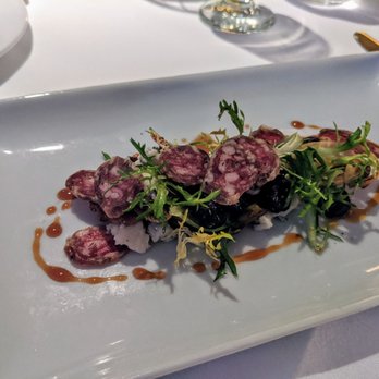 Sanford Restaurant - Duck Seche with Frissee, pickled blueberries and Bleu - New American Near Me - Milwaukee, Wisconsin Sanford Restaurant - Duck Seche with Frissee, pickled blueberries and Bleu - New American Near Me - Milwaukee, Wisconsin